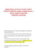 NR643 FINAL ACTUAL EXAM LATEST UPDATE Complete Review &vert;&vert; FINAL NR643 EXAM AND VERIFIED ANSWERS&NewLine;