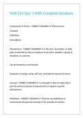 NUR 324 Quiz 1 With Complete Solutions&period;