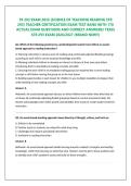 TR 293 EXAM 2026 &lpar;SCIENCE OF TEACHING READING STR 293&rpar; TEACHER CERTIFICATION EXAM TEST BANK WITH 170 ACTUAL EXAM QUESTIONS AND CORRECT ANSWERS&sol; TEXES STR 293 EXAM 2026&sol;2027 &lpar;BRAND NEW&excl;&excl;&rpar;