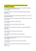 GA AUCTION ACTUAL UPDATED QUESTIONS AND ANSWERS GRADED 