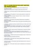 COSC 275 PALMER UPDATED EXAM SCRIPT QUESTIONS AND ANSWERS GRADED
