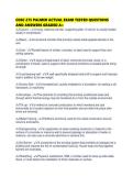 COSC 275 PALMER ACTUAL EXAM TESTED QUESTIONS AND ANSWERS GRADED