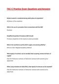 FAC-C Practice Exam Questions and Answers