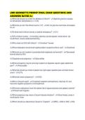 LMR GEORGETTE PMHNP FINAL EXAM QUESTIONS AND ANSWERS RATED 