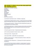 LMR GEORGETTE PMHNP EVALUATION EXAM QUESTIONS AND ANSWERS RATED