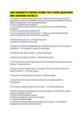 LMR GEORGETTE PMHNP EXAMS TEST PAPER QUESTIONS AND ANSWERS RATED 