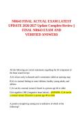NR643 FINAL ACTUAL EXAM LATEST UPDATE Complete Review &vert;&vert; FINAL NR643 EXAM AND VERIFIED ANSWERS
