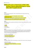NRNP 6675 Week 11 Final Exam Latest Complete Review Accurate Answers Guaranteed Pass A&plus; Latest&NewLine;