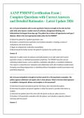 AANP PMHNP Certification Exam &vert; Complete Questions with Correct Answers and Detailed Rationales - Latest Update 2026&period;&NewLine;