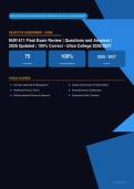NUR 611 Final Exam Review Utica College Actual Exam 2026&sol;2027 &ndash; Complete Exam-Style Questions &vert; 100&percnt; Verified &ndash; Pass Guaranteed &ndash; A&plus; Graded&NewLine;&NewLine;