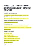 PHI BETA SIGMA FINAL ASSESSMENT &NewLine;QUESTIONS 2026 VERSION &vert;CORRECTLY &NewLine;ANSWERED 