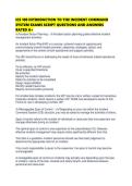 ICS 100 INTRODUCTION TO THE INCIDENT COMMAND SYSTEM EXAMS SCRIPT QUESTION