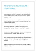 MMET 207 Exam 3 Questions With Correct Answers&period;