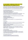 ICS 100 INCIDENT COMMAND SYSTEM STUDY EXAM GUIDE QUESTIONS AND ANSWERS RATED