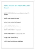 MMET 207 Exam III Questions With Correct Answers