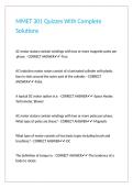 MMET 301 Quizzes With Complete Solutions