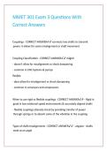 MMET 301 Exam 3 Questions With Correct Answers&period;