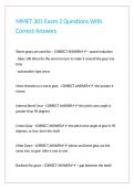 MMET 301 Exam 2 Questions With Correct Answers