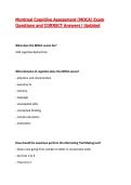 Montreal Cognitive Assessment &lpar;MOCA&rpar; Exam Questions and CORRECT Answers&vert; Updated
