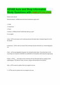 ASVAB Auto and Shop information 2025&sol;2026 Study Questions with COMPLETE SOLUTION