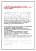 LETRS EXAM 200 ACTUAL REAL QUESTIONS AND &NewLine;CORRECT VERIFIED ANSWERS WITH RATIONALE LATEST &NewLine;2026 ASSURED PASS