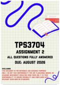 TPS3704 Assignment 2 Memo &vert; Due August 2026