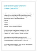 DANTE EXAM QUESTIONS WITH CORRECT ANSWERS 