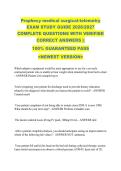 Prophecy medical surgical-telemetry &NewLine;EXAM STUDY GUIDE 2026&sol;2027 &NewLine;COMPLETE QUESTIONS WITH VERIFIED &NewLine;CORRECT ANSWERS &vert;&vert; &NewLine;100&percnt; GUARANTEED PASS &NewLine;<NEWEST VERSION> 