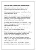 BIOL 1407 Exam 1 Questions With Complete Solutions