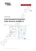 SOLUTION Project Management Simulation Scope Resources Schedule V3