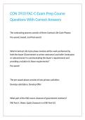 CON 3910 FAC-C Exam Prep Course Questions With Correct Answers 