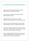 CON 3900 Quiz With Complete Solutions