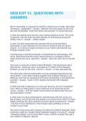 HESI EXIT V1 Questions with Answers Complete 