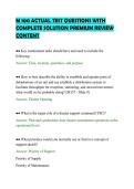 M 100 ACTUAL TEST QUESTIONS WITH COMPLETE SOLUTION PREMIUM REVIEW CONTENT