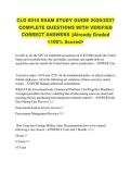 CLG 0010 EXAM STUDY GUIDE 2026&sol;2027 &NewLine;COMPLETE QUESTIONS WITH VERIFIED &NewLine;CORRECT ANSWERS &vert;&vert;Already Graded &NewLine;<100&percnt; Scored> 