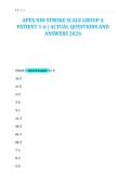 APEX NIH STROKE SCALE GROUP A&NewLine;PATIENT 1-6 &vert; ACTUAL QUESTIONS AND&NewLine;ANSWERS 2026