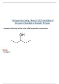 Portage Learning Chem 219 Principles of Organic Chemistry Module 5 Exam