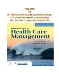 Test Bank for Introduction to Health Care Management&comma; 5th Edition By Sharon B&period; Buchbinder&vert; All 18 Chapters with Rationalized Answers