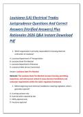 Louisiana &lpar;LA&rpar; Electrical Trades &NewLine;Jurisprudence Questions And Correct &NewLine;Answers &lpar;Verified Answers&rpar; Plus &NewLine;Rationales 2026 Q&A Instant Download &NewLine;Pdf 