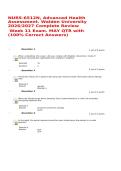 NURS-6512N Advanced Health Assessment Walden University Week 11 Complete Review Correct Answers&NewLine;