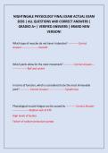 NIGHTINGALE PHYSIOLOGY FINAL EXAM ACTUAL EXAM 2026 &vert; ALL QUESTIONS AND CORRECT ANSWERS &vert; GRADED A&plus; &vert; VERIFIED ANSWERS &vert; BRAND NEW VERSION&excl;