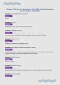 Biology 103 Exam 2 Questions with 100&percnt; Verified Answers&NewLine;Latest Update 2026&sol;2027&NewLine;