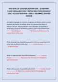 WGU D184 OA EXAM ACTUAL EXAM 2026 &vert; STANDARDSBASED ASSESSMENT EXAM FOR THE OBJECTIVE ASSESSMENT &lpar;OA&rpar; &vert; ALL QUESTIONS AND CORRECT ANSWERS &vert; UPDATED VERSION