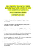 NIMS Machining EXAM STUDY GUIDE &NewLine;2026&sol;2027 COMPLETE QUESTIONS WITH &NewLine;VERIFIED CORRECT ANSWERS &vert;&vert; &NewLine;100&percnt; GUARANTEED PASS &NewLine;<NEWEST VERSION> 