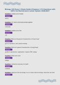 Biology 103 Exam 1 Study Guide &lpar;Chapters 1-3&rpar; Questions with&NewLine;100&percnt; Verified Answers Latest Update 2026&sol;2027&NewLine;