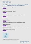 Biol 103 Exam 1 How Cells Function UNC Questions with 100&percnt;&NewLine;Verified Answers Latest Update 2026&sol;2027