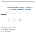 Portage Learning Chem 219 Principles of Organic Chemistry Module 4 Exam