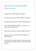 NUR 3227 Exam 3 Questions With Correct Answers