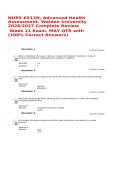 NURS-6512N Advanced Health Assessment Walden University Week 11 Complete Review Correct Answers