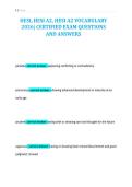HESI&comma; HESI A2&comma; HESI A2 VOCABULARY&NewLine;2026&vert; CERTIFIED EXAM QUESTIONS&NewLine;AND ANSWERS